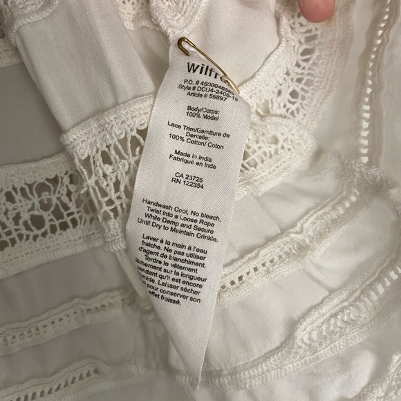 Aritzia Wilfred white boho flowy blouse sz S Host pick! Jun1❤️ - Picture 4 of 4